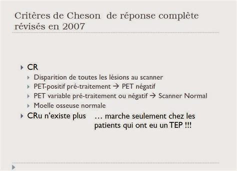 Ma Biblioth Que En Imagerie M Dicale Lymphome Criteres De Cheson