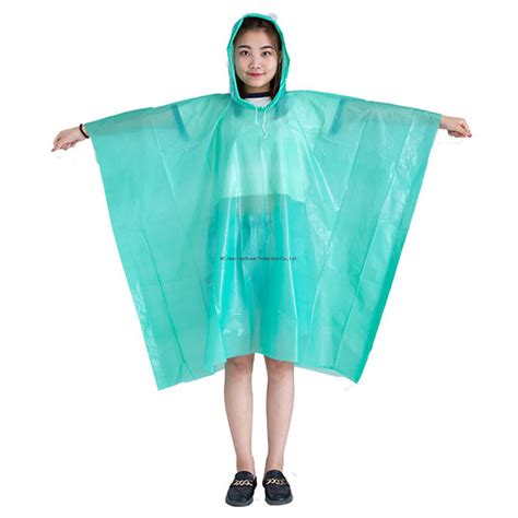 Reusable Peva Eva Pe Pvc Rain Poncho Rain Poncho And Custom Rain