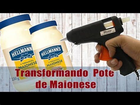 POTE DE MAIONESE DECORADO YouTube Potes Decoração da casa