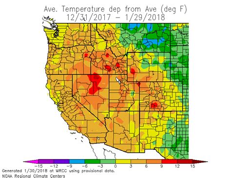 Climate Signals | Map: Western US Temperature Departure From Average ...