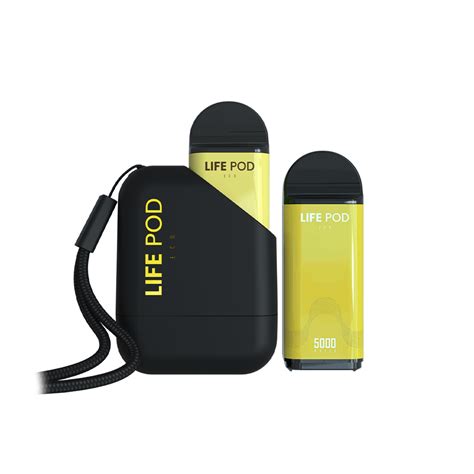 Pod Descartável Life Pod Starter Kit Device Refil 5000 Puffs Banana