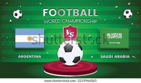 Argentina Vs Saudi Arabia Football World Stock Vector (Royalty Free ...