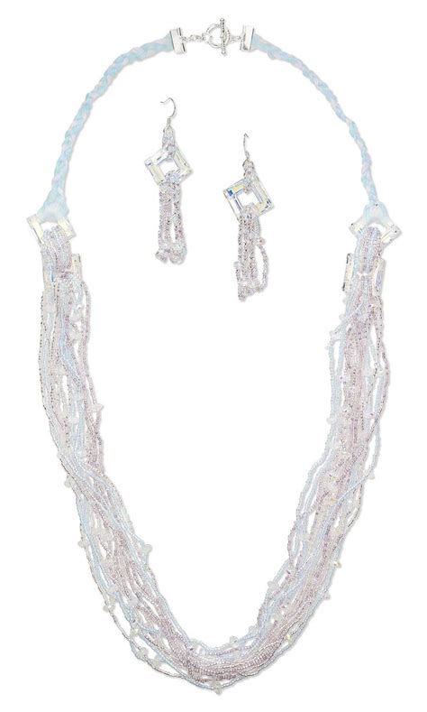 Celestial Crystal Multi Strand Necklace And Earring Set