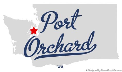 Map of Port Orchard, WA, Washington