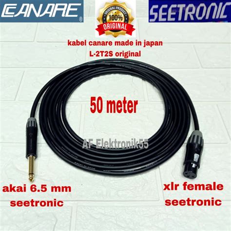 Jual Kabel Canare Jack XLR Female To Akai Black 50 Meter Original