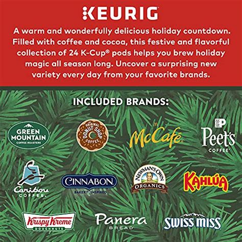 Keurig Advent Calendar Variety Pack Single Serve K Cup Pods 24 Count