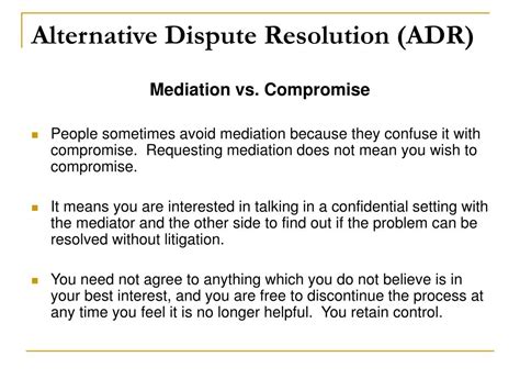 Ppt The Alternative Dispute Resolution Adr Powerpoint Presentation