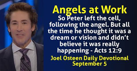 Joel Osteen September Daily Devotional Angels At Work