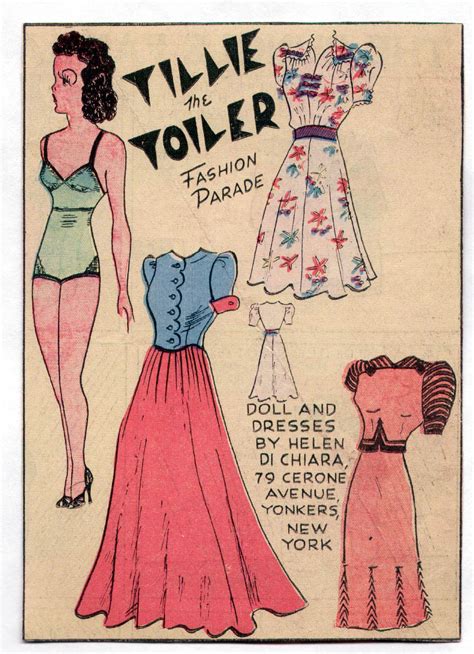 1940s Tillie The Toiler The Fashion Parade Paper Dolls Vintage Paper