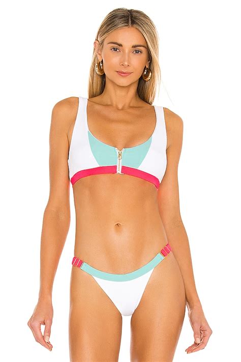 Beach Bunny Endless Summer Bralette Bikini Top In White Maldives