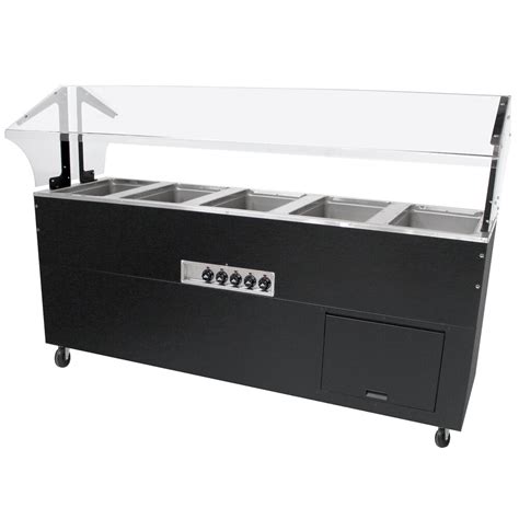 Advance Tabco BSW5 240 B SB Enclosed Base Everyday Buffet Stainless Steel Five Pan Electric Hot