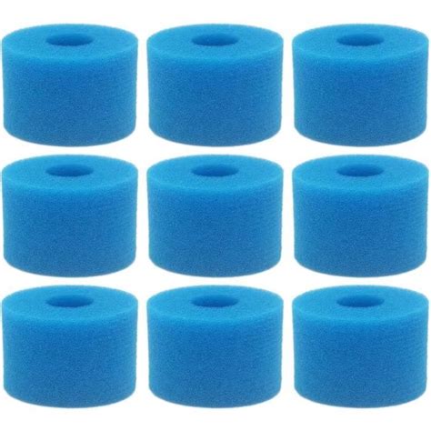 Lot de 9 éponges filtrantes pour cartouche filtrante pour baignoire