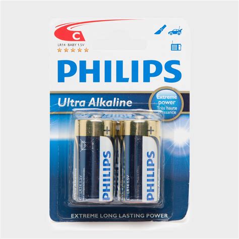 Phillips Ultra Alkaline C LR14 1 5V Batteries 2 Pack