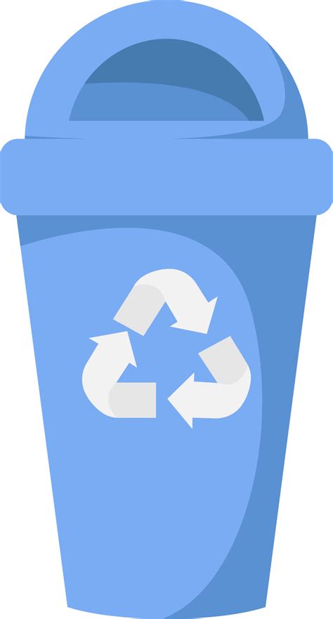 Blue Recycle Bin With Recycle Symbol 17786296 Png