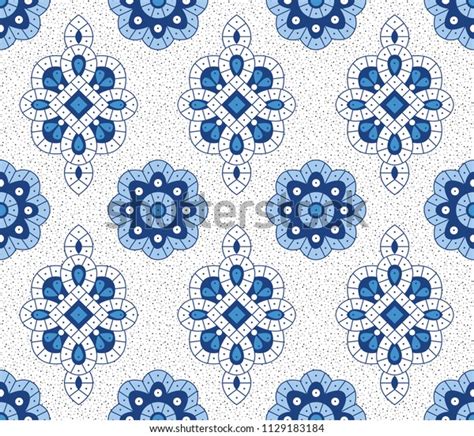 Blue Bandanna Pattern Stock Vector (Royalty Free) 1129183184