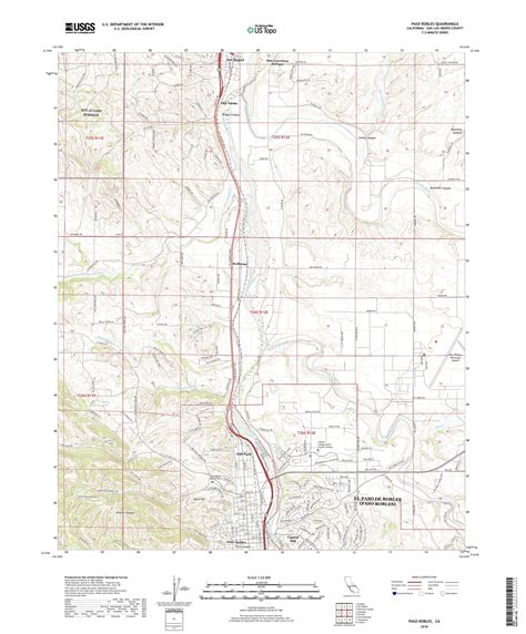 Mytopo Paso Robles California Usgs Quad Topo Map