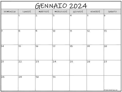 Calendario 2024 Gennaio Da Stampare Image To U