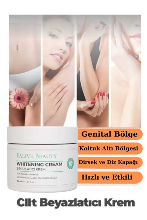FALİVE BEAUTY El yüz kol koltuk Altı diz dirsek Ve Bikini Bölgesi Cilt Beyazlatıcı Krem 100ml