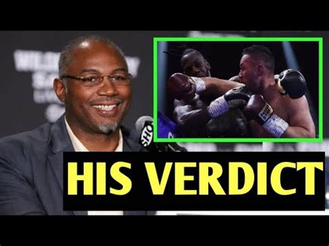 Lennox Lewis Gives HONEST VERDICT On Deontay Wilders Mediocre