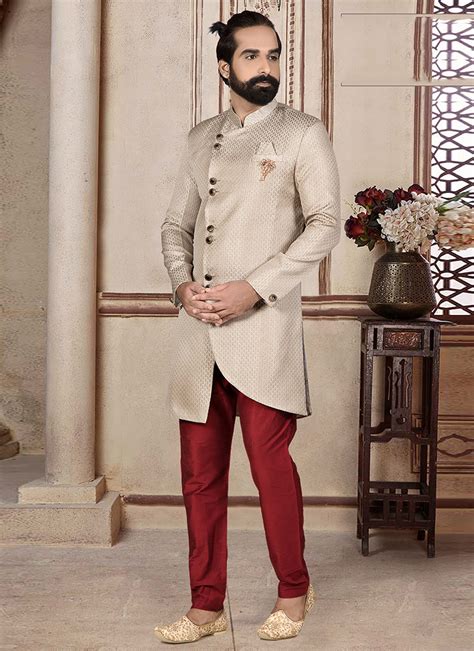 Buy Angrakha Sherwani Men Angrakha Sherwani Online Shopping