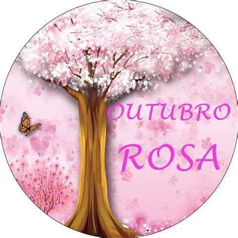 Painel Redondo Tecido Sublimado Outubro Rosa Shopee Brasil