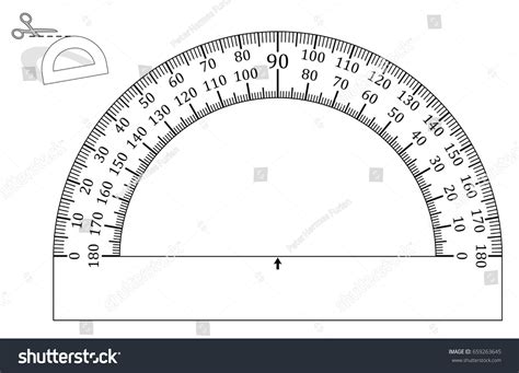 Protractor Paper Model Cut Out Print Stock Vector (Royalty Free) 659263645 | Shutterstock