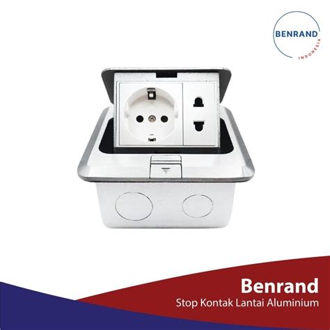 Jual Stop Kontak Lantai Floor Socket Aluminium Benrand Arde Universal