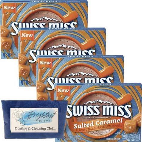 Salted Caramel Hot Cocoa Drink Mix Bundle Includes 4 Boxes Swiss Miss Salted Caramel Hot