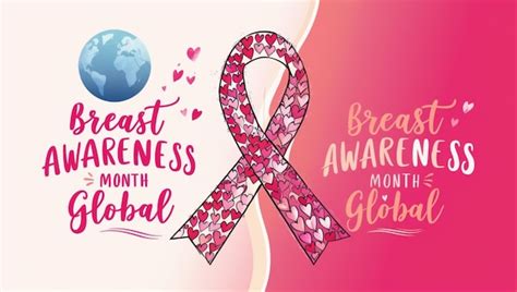 Breast Cancer Awareness Month Goes Global Poster Banner Premium Ai