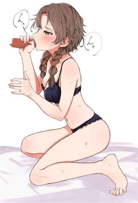 Rule 34 1girls Amane Suzuha Black Bra Black Panties Blowjob Blush Bra