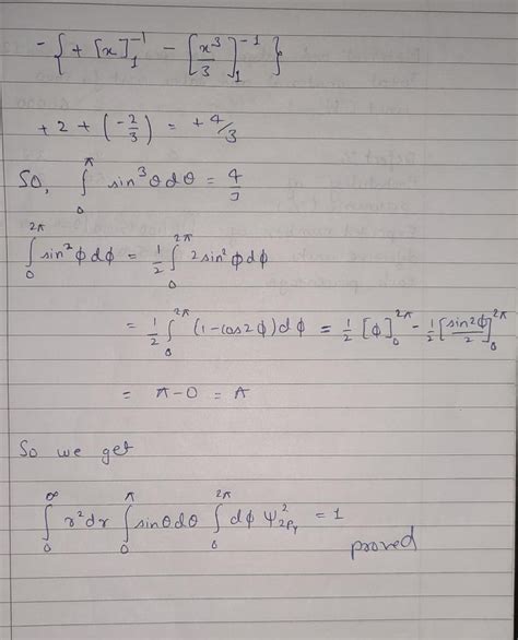 Solved Q A Py Hydrogen Atomc Orbital Is Given By Py Re R Sin