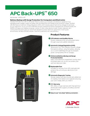 Fillable Online APC Back UPS 650 Fax Email Print PdfFiller