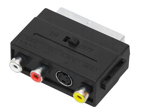 Adapter Przej Cie X Scart Euro X Rca Cinch Gniazdo Svhs