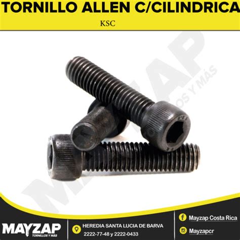 tornillo allen cabeza cilindrico rosca ordinaria  nc mayzap