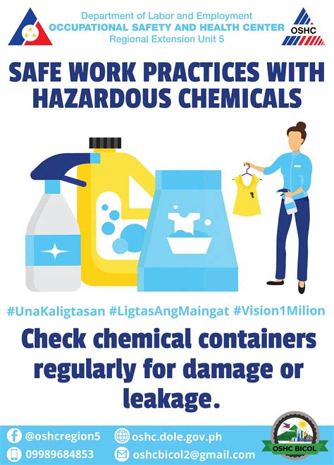 OSHC Region 5 - 𝗖𝗛𝗘𝗠𝗜𝗖𝗔𝗟 𝗛𝗔𝗭𝗔𝗥𝗗 Some chemicals are hazardous and may be