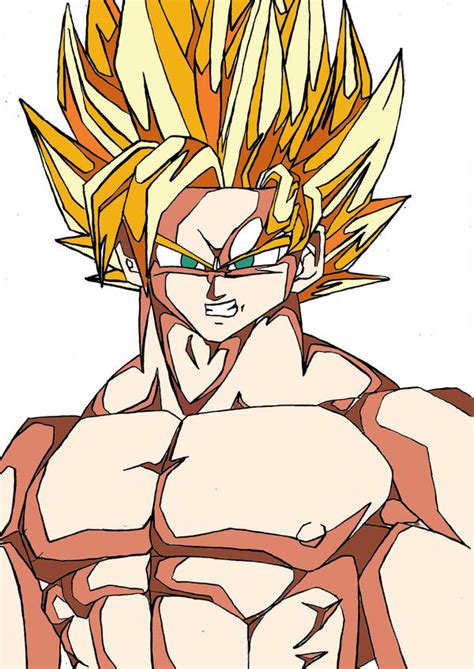 Goku Coloured 2 By Darren3 On Deviantart