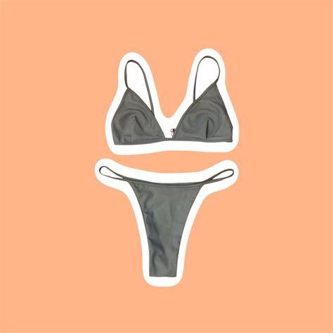 Blue Bikini Top And Bottom Swimwear Set Women S Fashion Clothes On Carousell