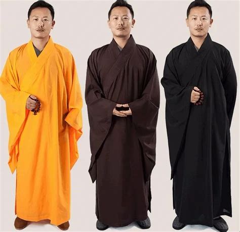 Buddhist Robe Men Women Frock Buddhist Supply Long Meditation Clothing ...