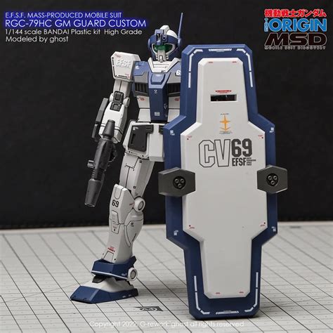 G Rework Decal Hg Gundam The Origin Rgm 79hc Gm Guard Custom Use