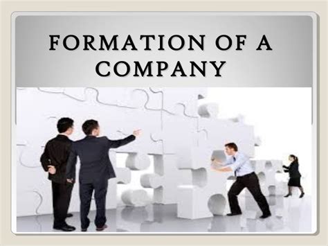 Formation Of A Company