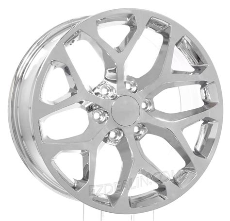 Chrome 20 Snowflake Wheels For Gmc Sierra Yukon Denali New Set Of