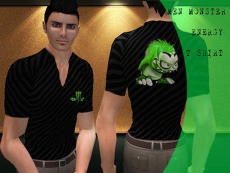 Second Life Marketplace - Men Monster Energy T Shirt