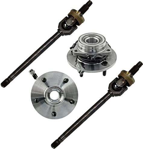 Detroit Axle 4pc Front Cv Axle Half Shafts Wheel Hub And Bearing