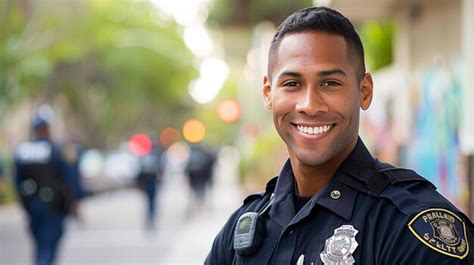 Premium Photo Smiling Police Officer Headshot