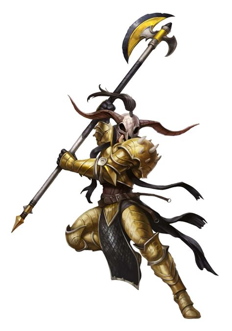 Male Human Greataxe Polearm Fighter Pathfinder PFRPG DND D D D20