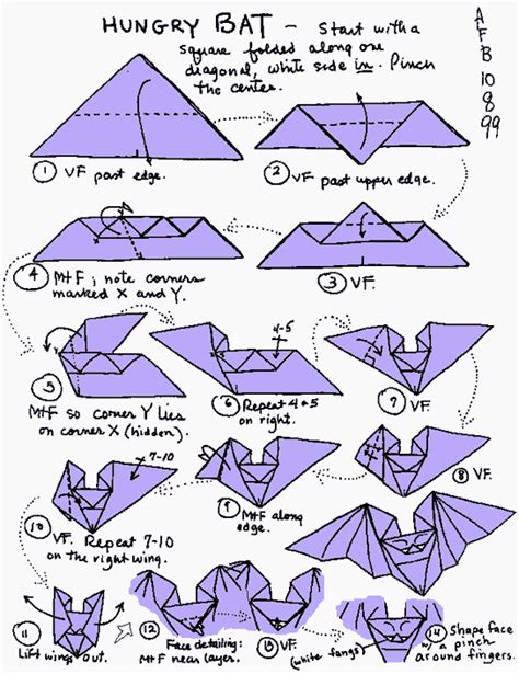 Origami Instruction: Hungry Bat | web wanderers