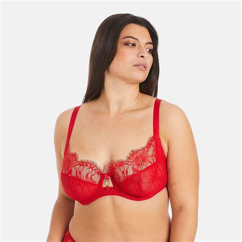 Soutien gorge à armatures grand maintien rouge Sangria 3 SUISSES