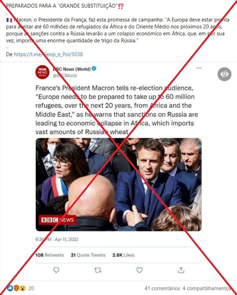 AFP Checamos On Twitter A BBCWorld Noticiou Que Emmanuel Macron