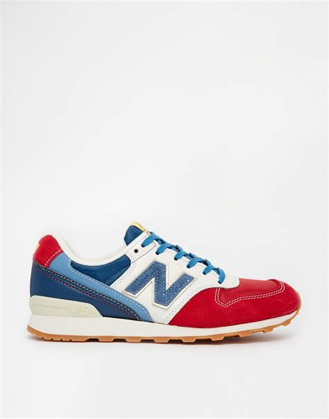 New Balance 996 Suede Red White Blue Sneakers | Lyst