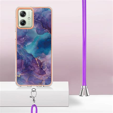 For Motorola Moto G Electroplating Marble Dual Side Imd Phone Case